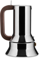 Alessi 9090/6 Espresso z 6 filiżankami na indukcję, stal nierdzewna, srebro, 15,5 x 13,5 x 27 cm