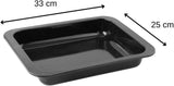 Zenker Ofenbackform (33 X 5 X 25 Cm) SPECIAL COOKING, Rechteckige Auflaufform Mit Enamelle-Versiegelung, Backform Mit Extra Hohem Rand (Farbe: Schwarz), Menge: 1 Stück Formy i blachy do pieczenia Naty Shop