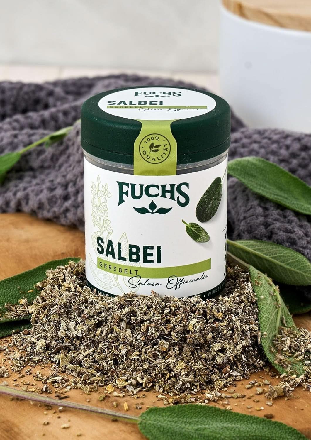 Fuchs, Szałwia, Nuta kwaśna, delikatnie gorzka do ravioli lub gnocchi, 14 gramów Przyprawy Naty Shop