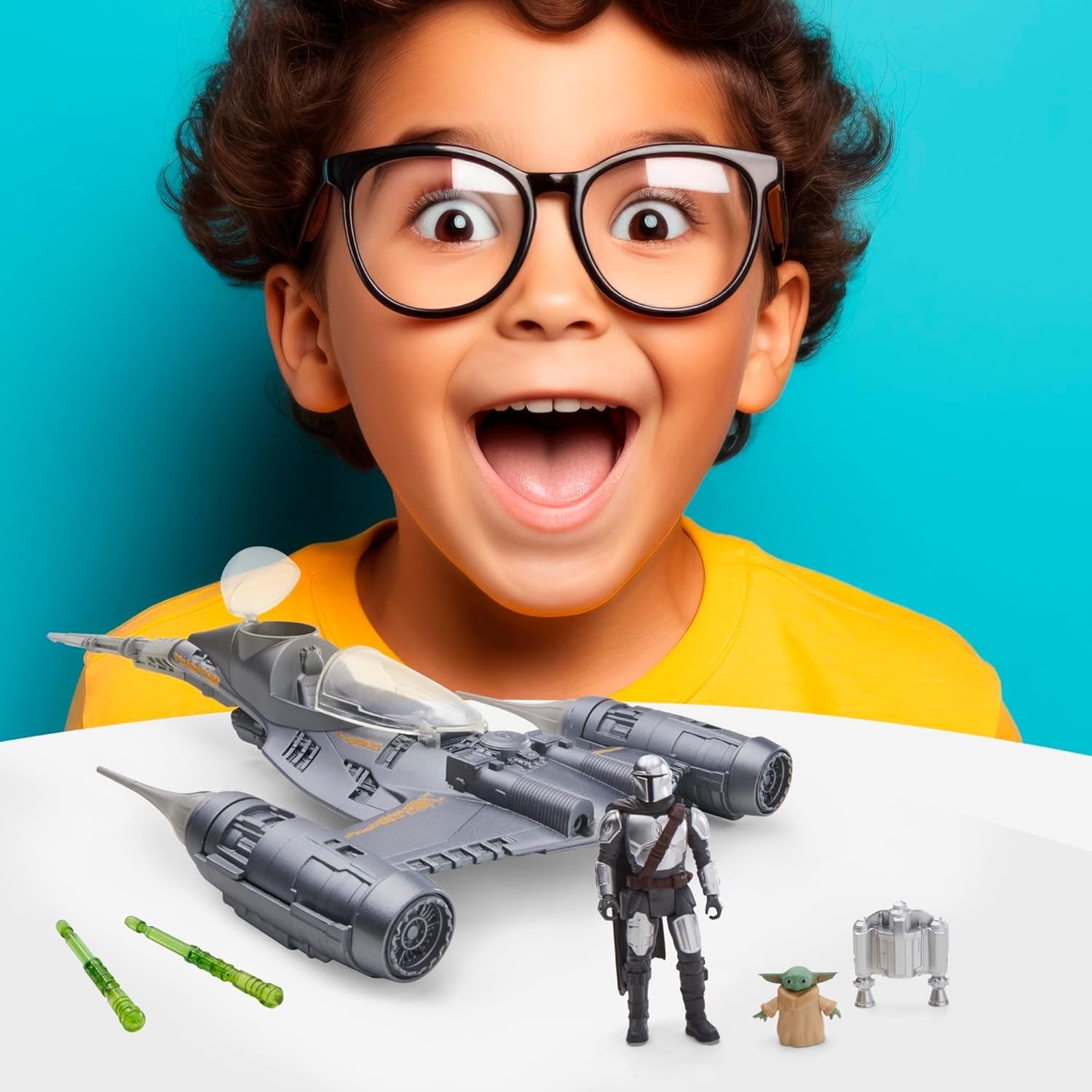 Star Wars Epic Hero Series N-1 Starfighter of the Mandalorian, duże figurki i ekscytujące akcesoria do ekscytujących manewrów, ekscytujące figurki na prezenty Sklep Naty