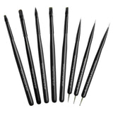 Nagel Pinsel 8 Stück Pinsel Für Gelnägel, Nageldesign Gel Pinsel Dotting Painting Line Pen Für Nagelack Żel Akryl Nagel Pinsel Zestaw do zdobienia paznokci Akryl Pinsel Fineliner Nägel Selber Machen