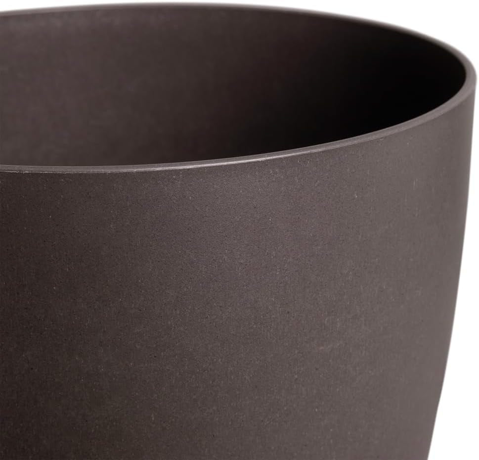 elho The Coffee Collection, okrągły garnek do użytku domowego, 18 cm, wykonany z fusów kawy i plastiku pochodzącego z recyklingu - brązowy/brąz espresso
