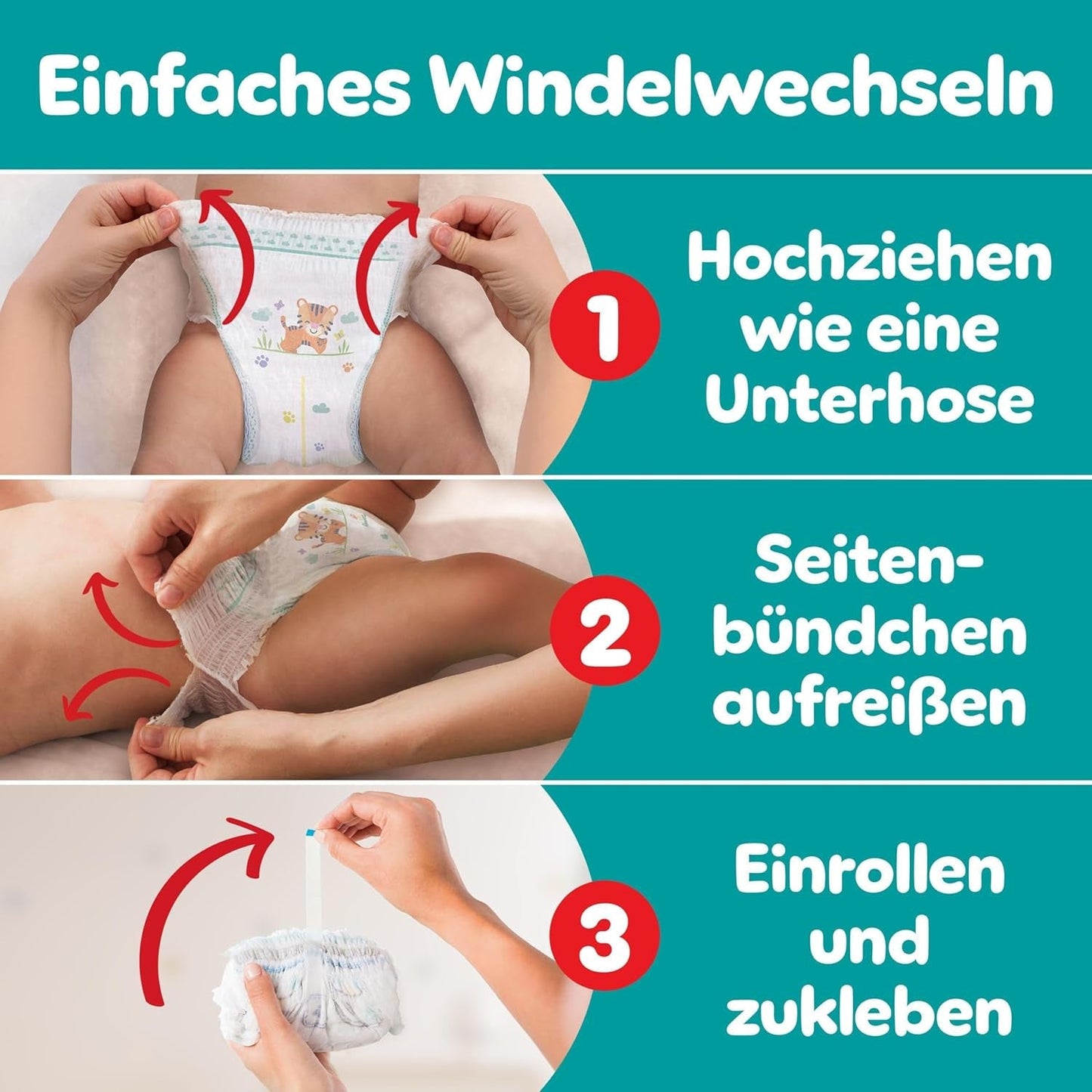 Spodnie Pampers Baby-Dry Größe 5, 160 Stück, 11kg-17kg, 360° auslaufsichere Nadają się na dzień i na noc