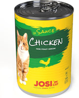 JosiCat Kurczak w Sosie (12 x 415 g) | Dorosły | Mokra karma premium dla dorosłych kotów | Kurczak w sosie | Witamina D3 i E | Wspierane przez JOSERA | Mokra karma dla kotów | Kompletne pożywienie | Opakowanie 12 sztuk