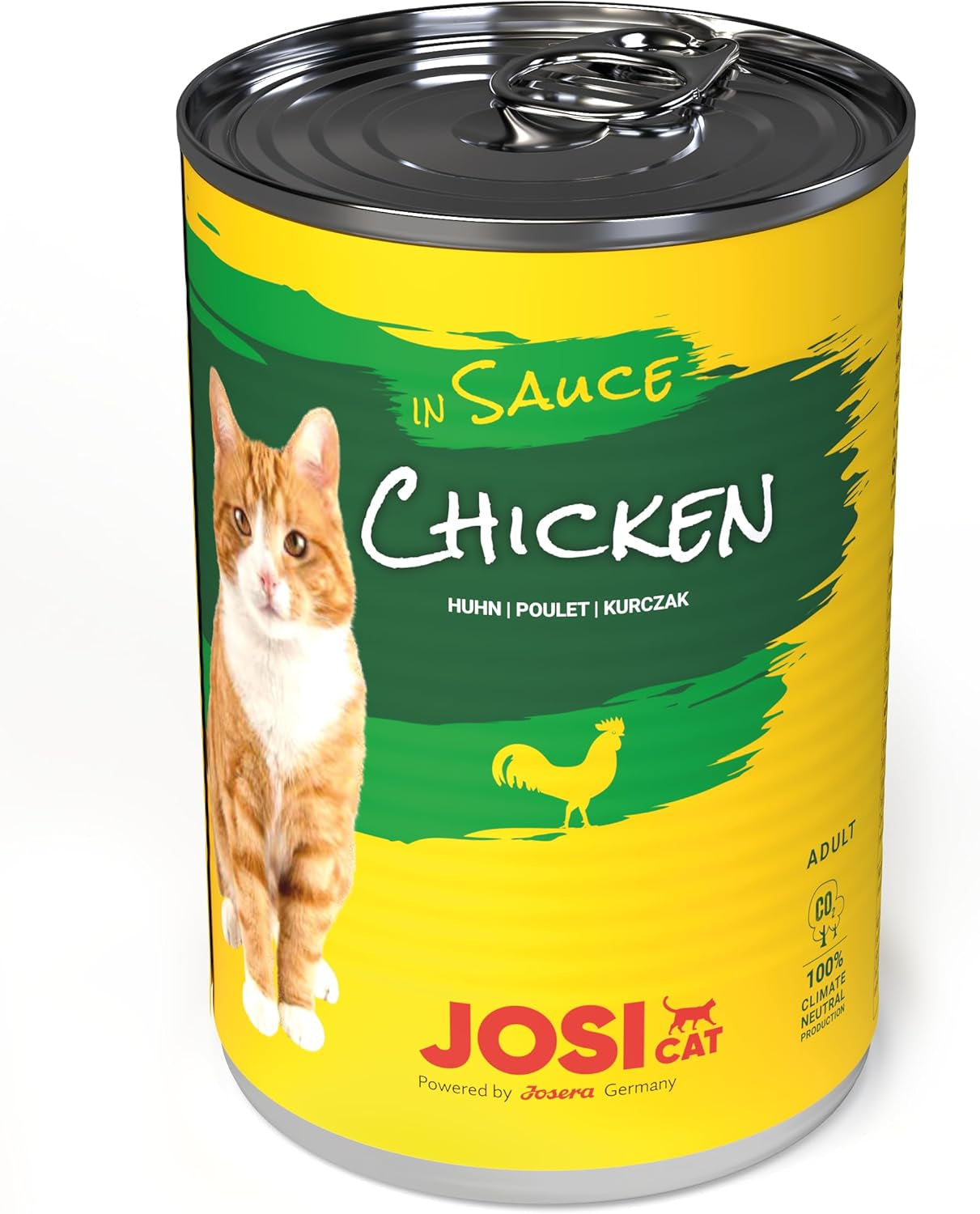 JosiCat Kurczak w Sosie (12 x 415 g) | Dorosły | Mokra karma premium dla dorosłych kotów | Kurczak w sosie | Witamina D3 i E | Wspierane przez JOSERA | Mokra karma dla kotów | Kompletne pożywienie | Opakowanie 12 sztuk