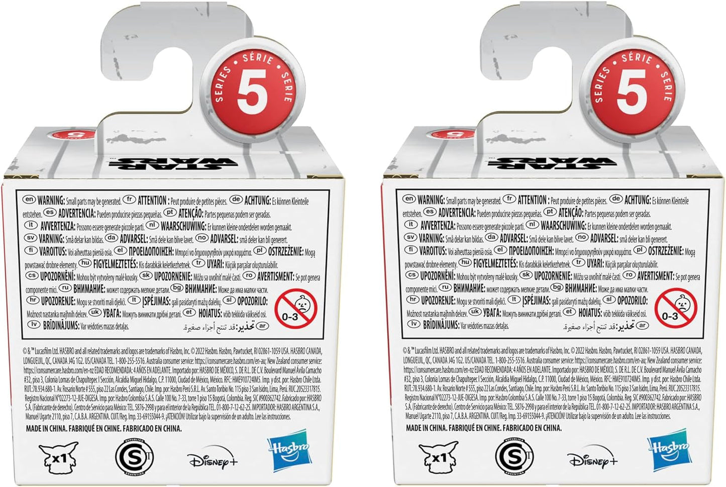 Star Wars Hasbro the Bounty Collection, seria 5, 2-pak figurek Grogu, gra w kask, gra Peek-a-Boo, zabawka dla dzieci powyżej 4 lat, 5,5 cm, multi, figurki F5941 Naty Shop