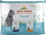 Almo Nature Functional Urinary Help - Mokra karma dla dorosłych kotów o smaku ryby i kurczaka - Wspomaga zdrowie dróg moczowych - 6 saszetek po 70 g