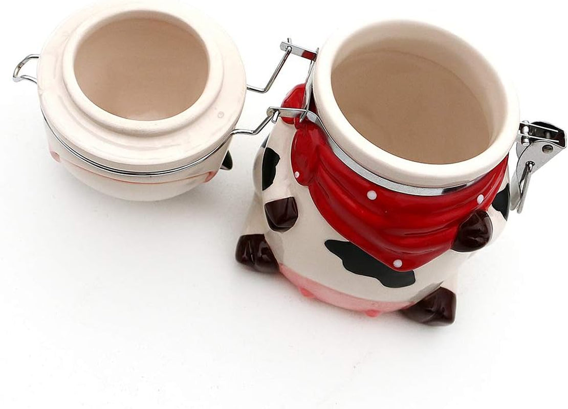 Ceramiczne pudełko do przechowywania krów Dekohelden24, ok. 12 x 11 x 20,5 cm, 20 pudełek do przechowywania żywności Naty Shop