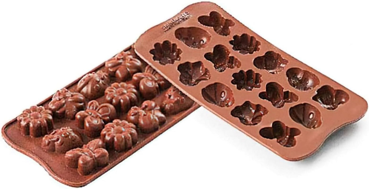 Silikomart 199199, forma do czekolady, model Spring, 15 pralinek, Brown Kitchen Naty Shop