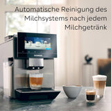 Automatyczny ekspres do kawy Siemens EQ900, duży kolorowy ekran TFT, 2 pojemniki na ziarna kawy, 36 gorących i zimnych napojów, zimna kawa, wyjątkowo cicha, funkcja dwóch filiżanek, sterowanie z aplikacji, stal nierdzewna, TQ907D03