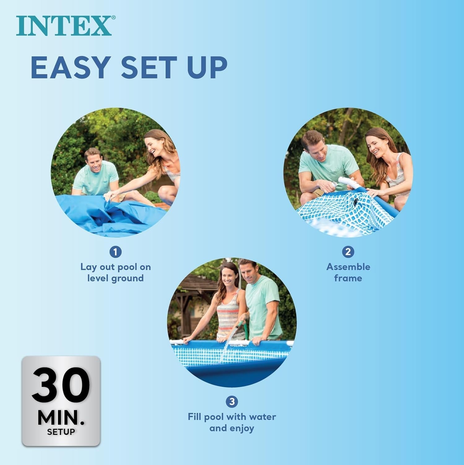 Intex 28271NP - Prostokątny basen naziemny ze ramą, 2282 L, stal i PCV, niebieski, 260x160x65 cm