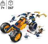 LEGO NINJAGO Terenowy wózek ninja Arina, zabawka ninja z samochodem, smokiem i 4 minifigurkami, zestaw przygodowy z modelem buggy dla dzieci, prezent urodzinowy dla chłopców i dziewcząt w wieku 7 lat 71811 Zestawy do budowania Szukaj sklepu LEGO