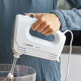 Bosch Hausgeräte Handrührer Clevermixx MFQ24200, 2 Rührbesen, 2 Spülmaschinengeeignet, 4 Stufen, Leicht, Leise, 400 W Weiß/Edelstahl Kitchen Naty Shop