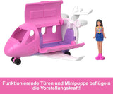 Mini BarbieLand Zestawy lalek Barbie i pojazdów zabawkowych, lalka 1,5 cala i kultowy pojazd-niespodzianka zmieniająca kolor, HYF40