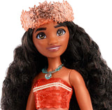 Mattel DISNEY Moana – przegubowa lalka modowa z brokatowym strojem, odpinaną opaską na głowę i naszyjnikiem, dla dzieci w wieku od 3 lat, HPG68