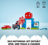 LEGO DUPLO Marvel Spins Motocyklowa przygoda, zestaw fantasy do serialu telewizyjnego Spiderman i jego super przyjaciele, zabawka edukacyjna do budowania i przebudowy dla dzieci w wieku od 2 lat 10424 Zestawy do budowania Besuche den LEGO-Store