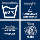 Poduszka Irisette Noblesse - Made in Germany - Poduszka ze zdejmowanym pokrowcem wykonana z czystej bawełny, 80 X 80 cm, poduszki z certyfikatem Oeko-Tex Naty Shop