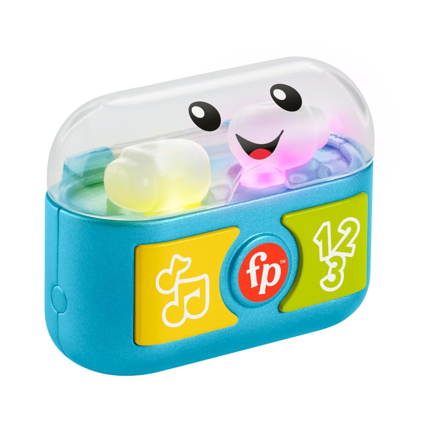 FISHER-PRICE Zabawna nauka i zabawa z zatyczkami do uszu - interaktywne zatyczki do uszu z zabawnymi światełkami, piosenkami do nauki i ćwiczeniami motorycznymi, ponad 20 piosenek i zdań, od 6 miesiąca życia, HWY45 Baby Toys Naty Shop Domyślny tytuł
