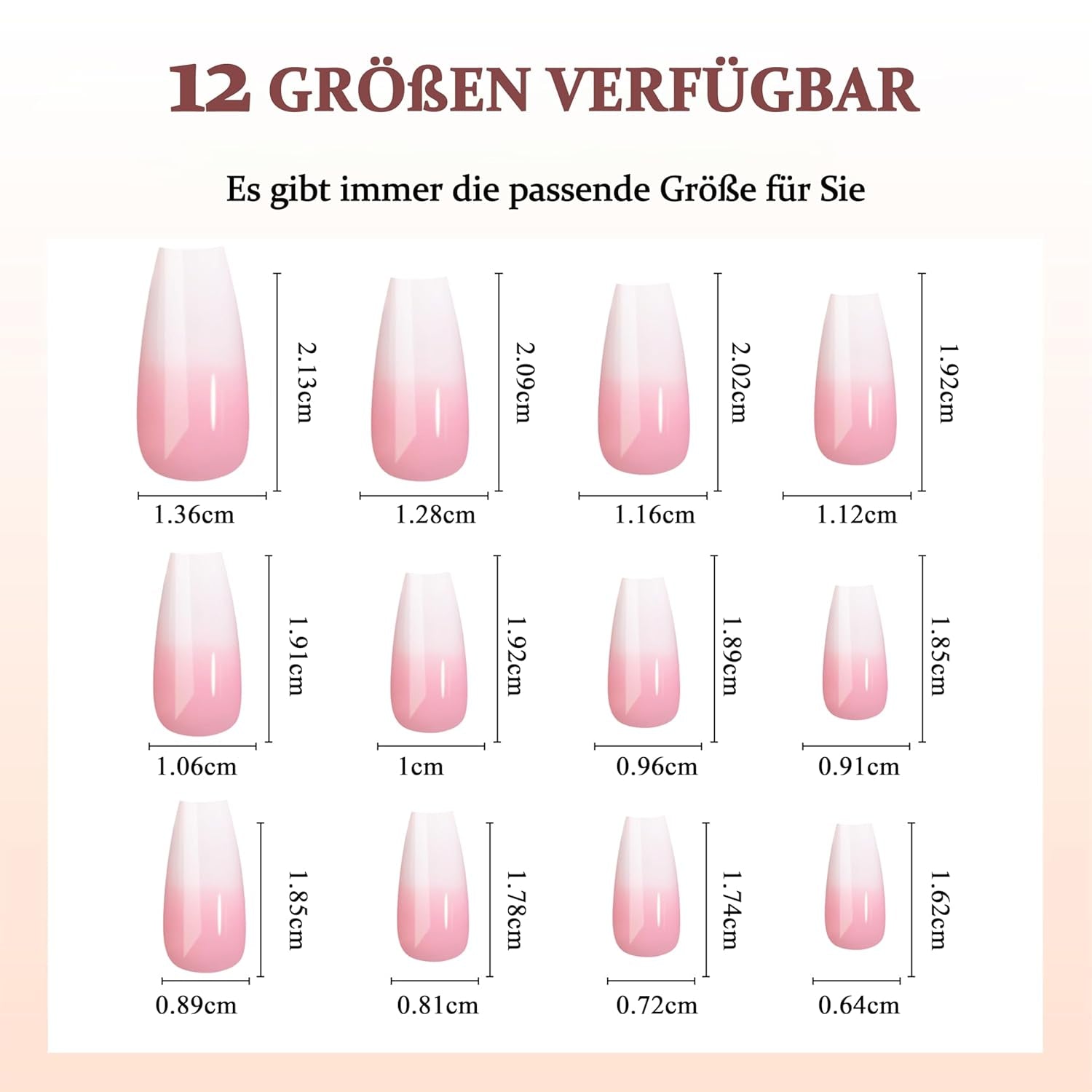 Zestaw sztucznych paznokci Ballerina - 240 sztuk Delikatne liliowo-różowe sztuczne paznokcie, klej na całą powierzchnię sztucznych paznokci, zestaw sztucznych porad do manicure i zdobienia paznokci dla kobiet i dziewcząt (lawendowy róż)
