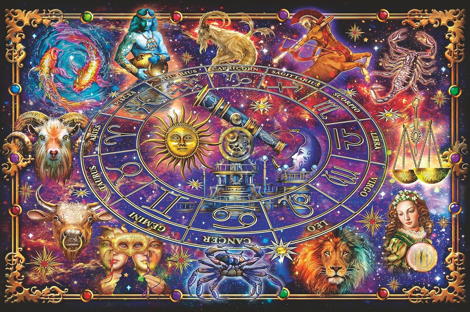 Ravensburger Puzzle 16718 - Znaki Zodiaku - Puzzle 3000 elementów dla dorosłych i dzieci od 14 lat Puzzle Naty Shop Tytuł domyślny
