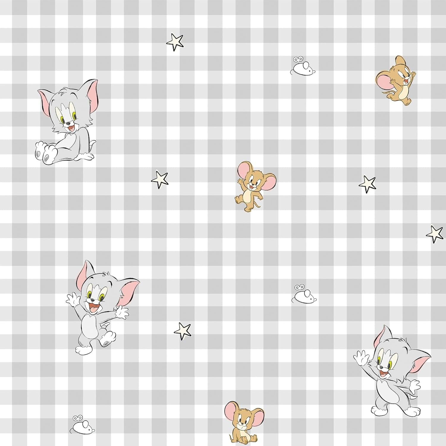 Jeszcze nie Kołdra 100% bawełna, wzór Tom Jerry Vichy, na łóżka o szerokości 90 cm (90 X 200 cm) Kołdry i kołdry Naty Shop