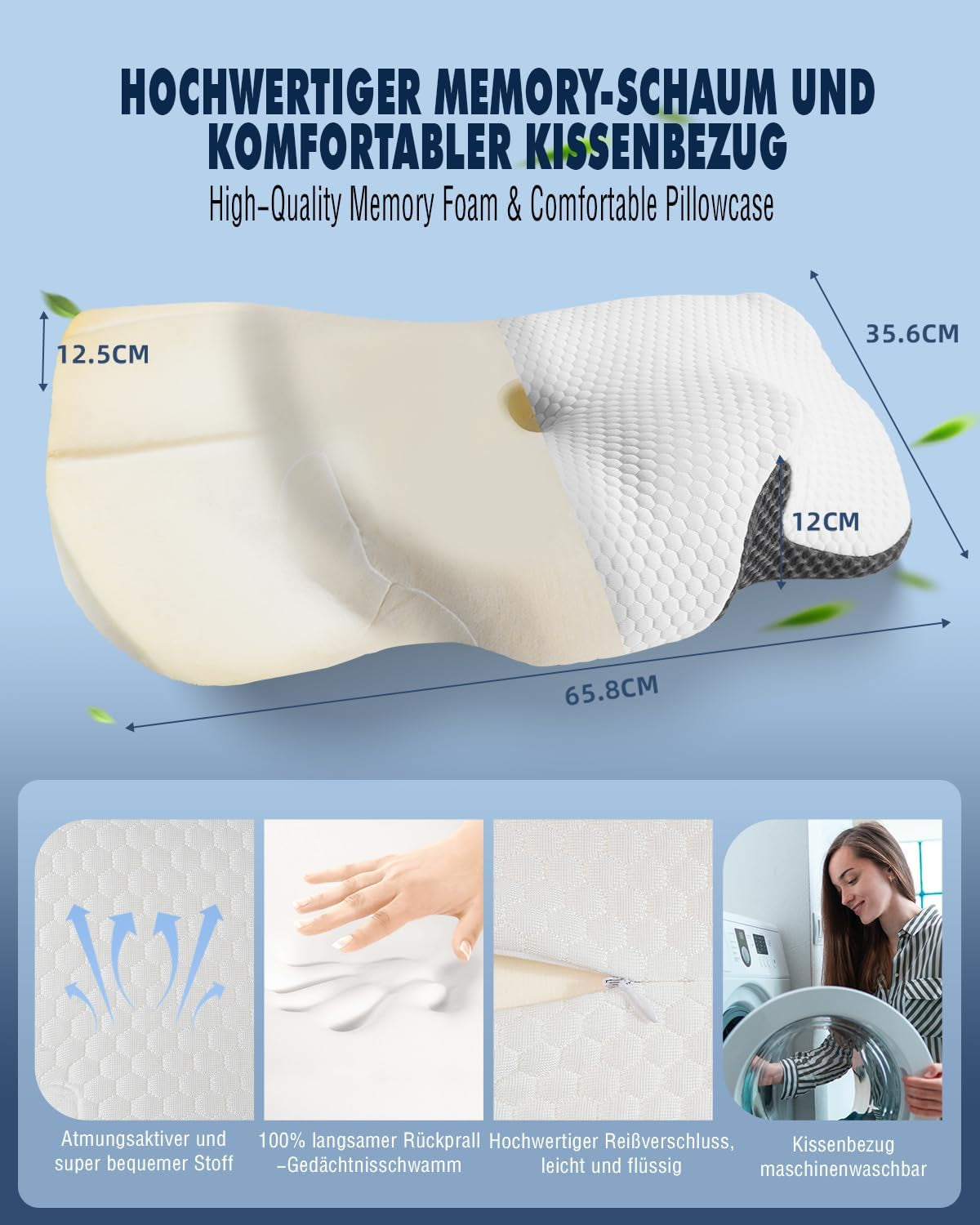 Poduszka ortopedyczna na ból szyi Poduszka z pianki memory Ergonomiczna poduszka zapewniająca optymalne podparcie Poduszka podtrzymująca szyję do bocznej stabilizacji pleców i brzucha Poduszki ortopedyczne szyjki macicy Naty Shop