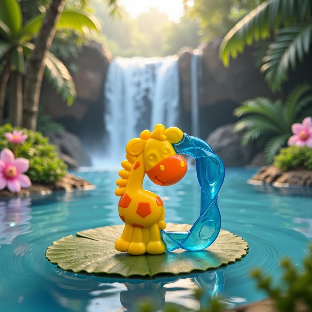 Playgro Jerry Giraffe Gryzak - Gryzak dla niemowląt - Gryzak silikonowy - Gryzak silikonowy - Pomoc przy ząbkowaniu - Silikon - Gryzak dla dziecka - Kolorowy