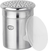 Cukiernica gruba Dr. Oetker, wysokiej jakości pomoc kuchenna ze stali nierdzewnej do dekoracyjnego i szybkiego odkurzania, duża pojemność, w zestawie osłona ochronna, (kolor: srebrny), ilość: 1 sztuka