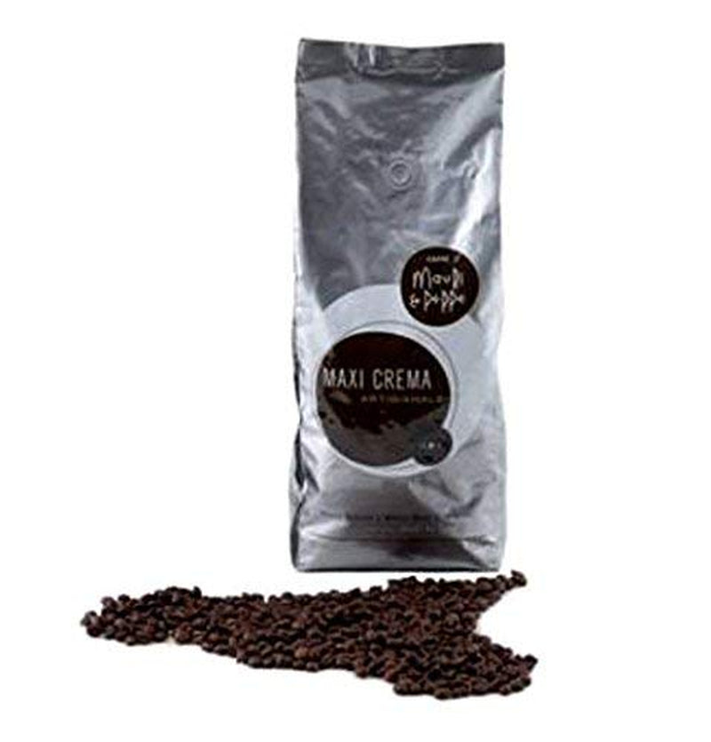 Maxi Crema 1000g Kawa ziarnista - Oryginalna włoska mistrzostwo palenia dla najwyższych wymagań! Kawa, Cappuccino, Espresso, Latte Macchiato