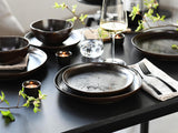CreaTable, 21249, seria Natura Organic RUSTY, 12-częściowy zestaw naczyń obiadowych dla 4 osób, zestaw talerzy porcelanowych, można myć w zmywarce i używać w kuchence mikrofalowej, wyprodukowano w Europie