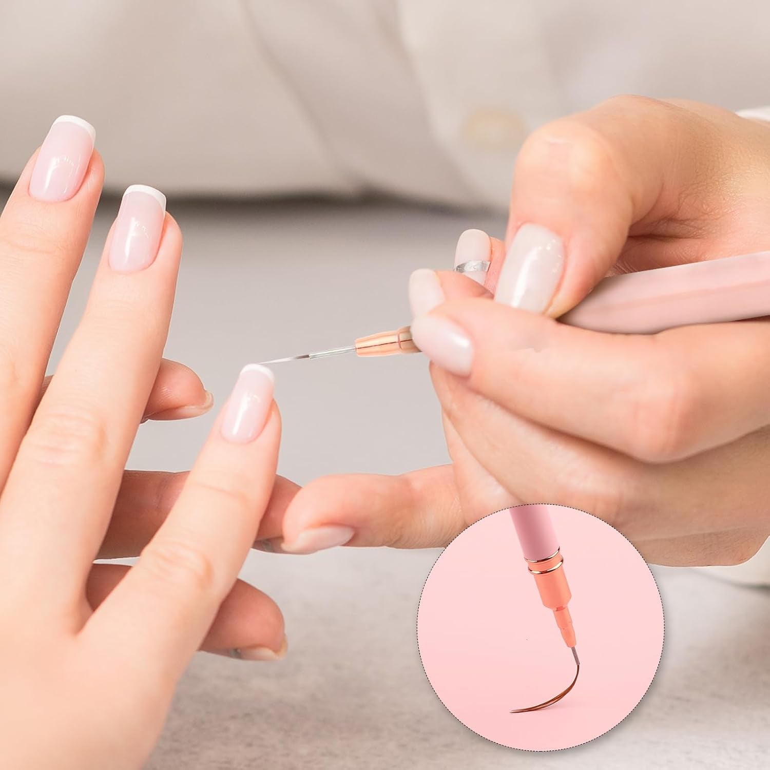 Nail Art Liner-Pędzel 5-Teiliges Gel-Nagellack-Malerei-Nagel-Punkt-Zeichnungs-Werkzeug Für Lange Linien Kunst-Design-Stift-Set Metallgriff Nail-Art-Design-Binsel Für Frauen