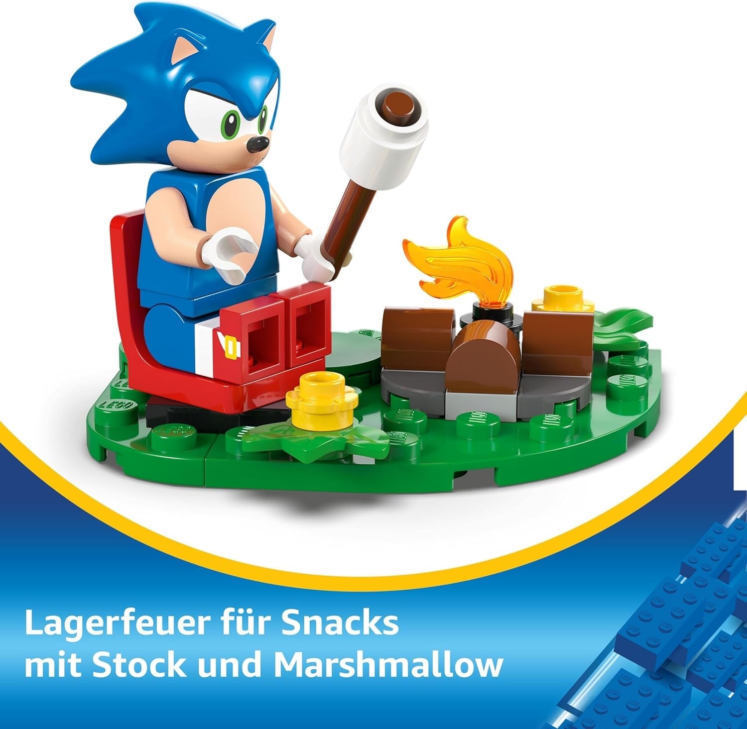 LEGO Sonic the Hedgehog Sonics Pojedynek przy ognisku Zabawka dla dzieci i fanów gier wideo Zestaw do budowania dla chłopców i dziewcząt Zestaw przygodowy dla 7-latków Kolekcjonerski 77001 Zestawy do budowania Beuche den LEGO-Store