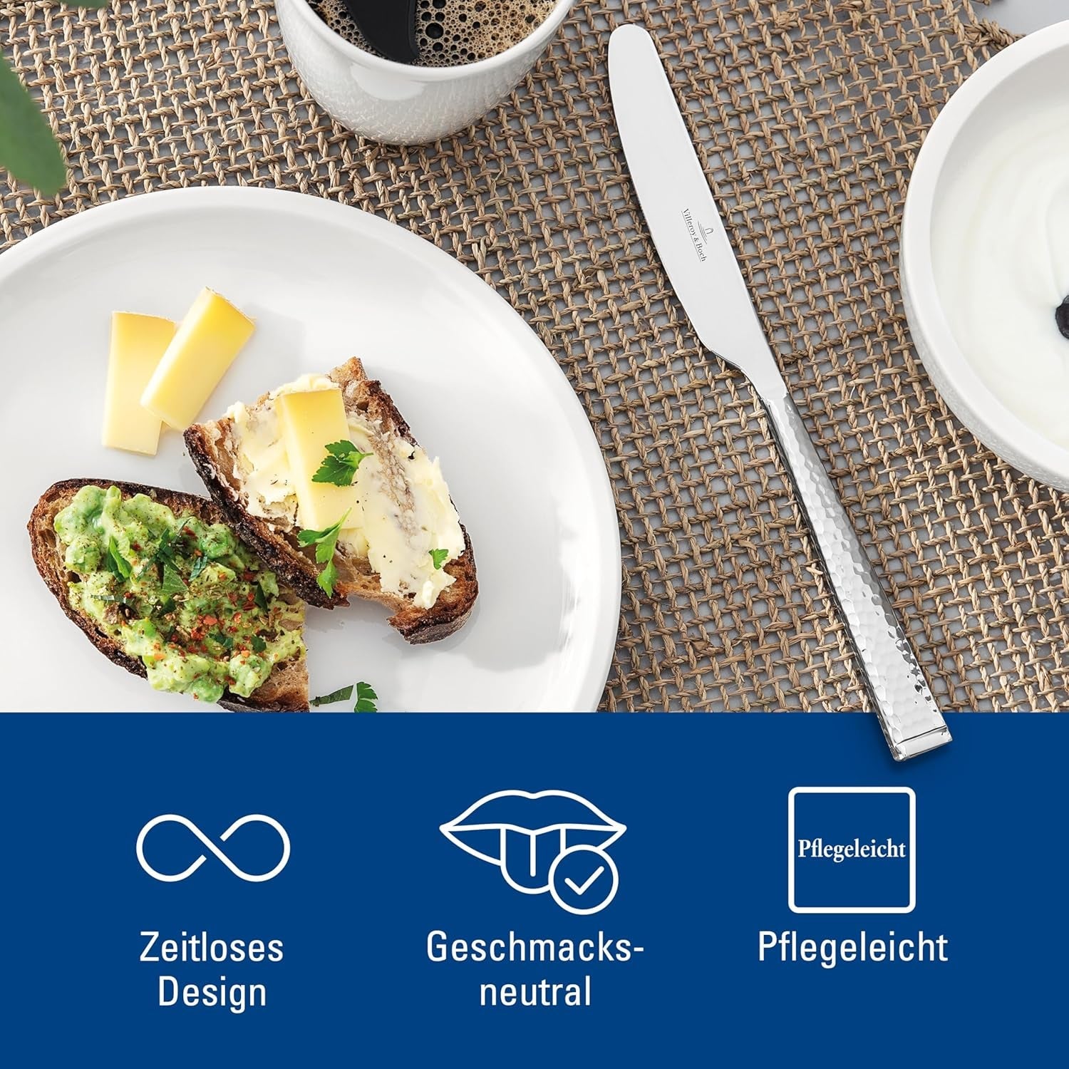Zestaw sztućców Villeroy & Boch Blacksmith dla maksymalnie 6 osób, 24 sztuki, stal nierdzewna