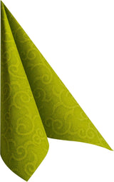 PAPSTAR 50 Serwetki Kolekcja ROYAL 1/4-krotnie 40 Cm X 40 Cm Oliwkowo-zielona Casali 84883 Serwetki dekoracyjne Dekoracje stołu na wesela, chrzciny i catering