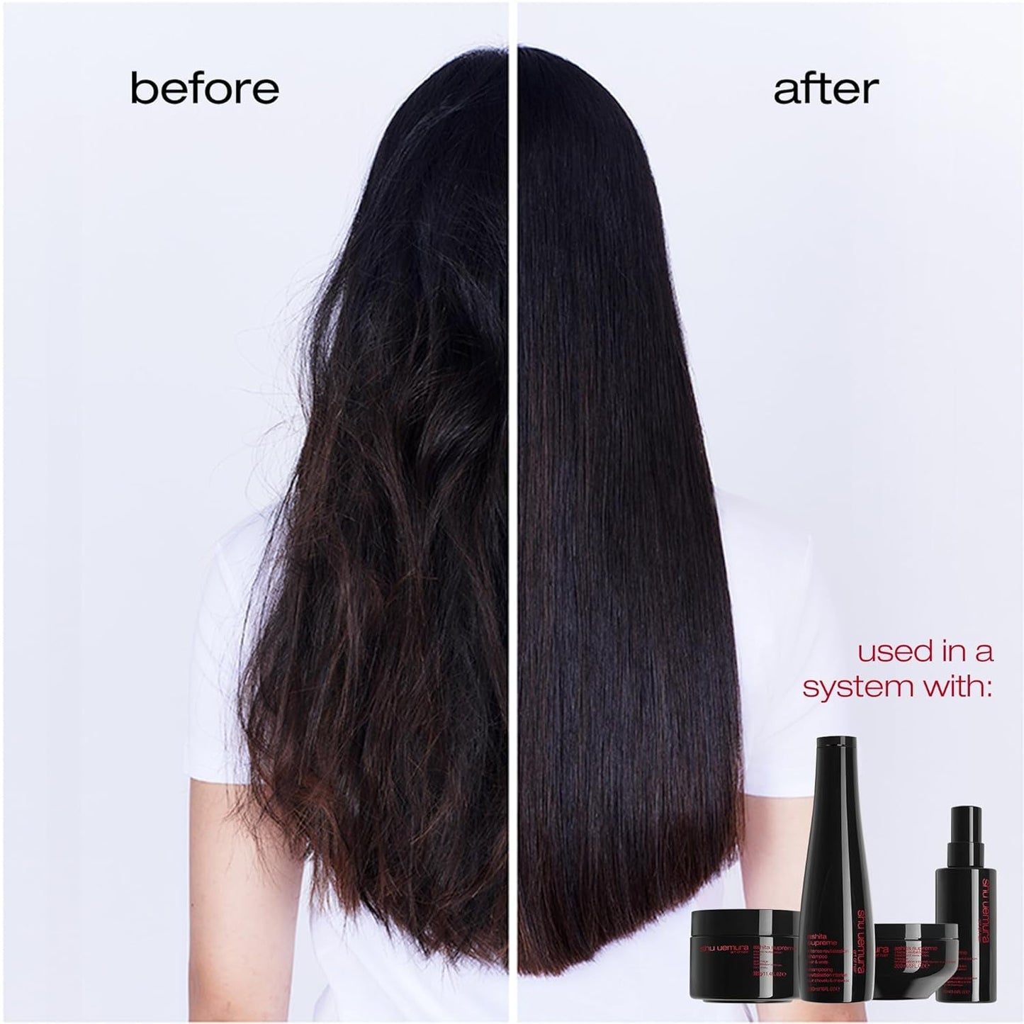 Shu Uemura, Ashita Supreme, Intensywnie rewitalizująca maska do włosów, Do każdego rodzaju włosów, Z ekstraktem z ashitaby, Dla większego połysku i elastyczności, Przeciw rozdwajaniu, 200 ml Naty Shop Hair Mask