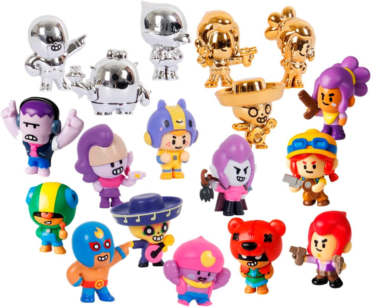 Bizak Brawl Stars 64112017-1 Rysunek 1 Sztuka 4 cm Rysunek w pudełku z niespodzianką Gra walki wieloosobowej Wiek 3+ Figurki Naty Shop