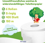 Papier toaletowy Jumbo Eco w rolce, 2-warstwowy, krem ​​do mycia rąk o formule oczyszczającej, nawilżającej i wygładzającej - o kwiatowym zapachu - 5L, 6 sztuk (1 opakowanie)