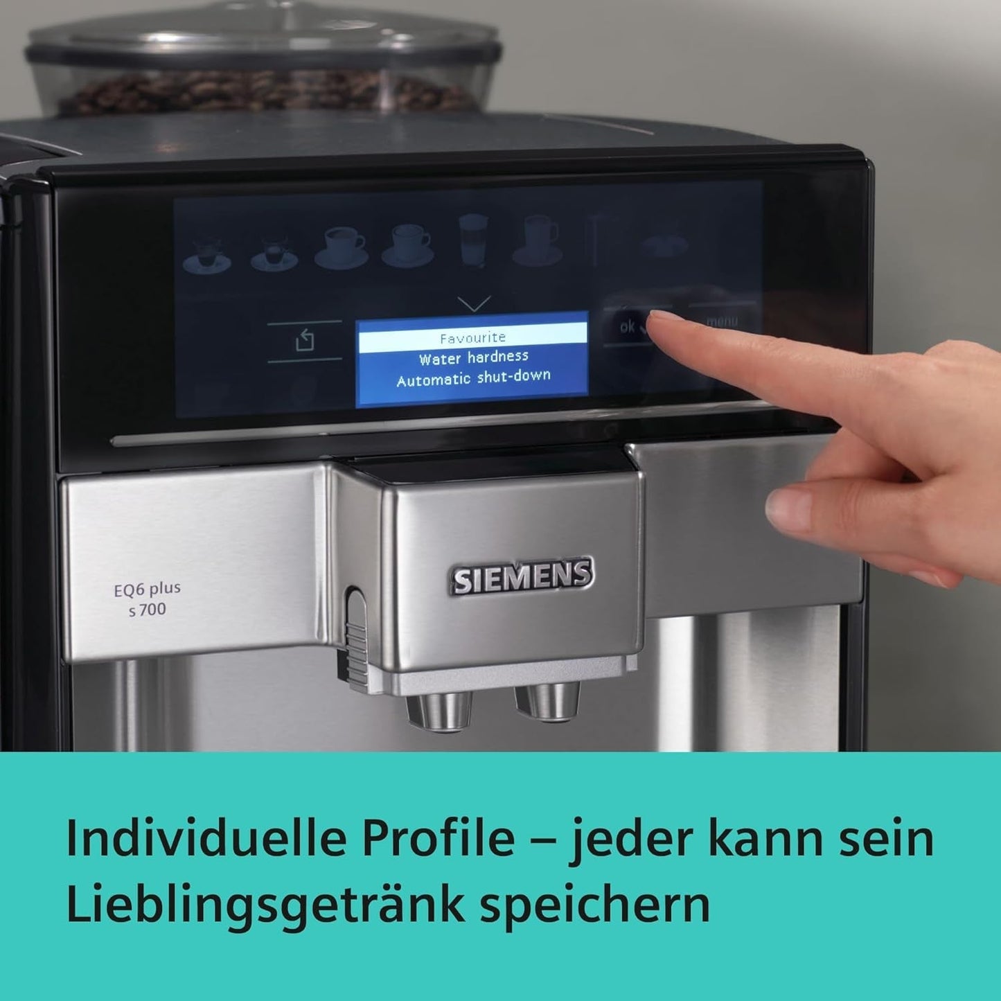 Automatyczny ekspres do kawy Siemens EQ.6 plus s700 TE657503DE, do wielu specjałów kawowych, spieniacz do mleka, młynek ceramiczny, podwójna funkcja kawy, zapobiega osadzaniu się kamienia, automatyczne czyszczenie parą, 1500 W, stal nierdzewna