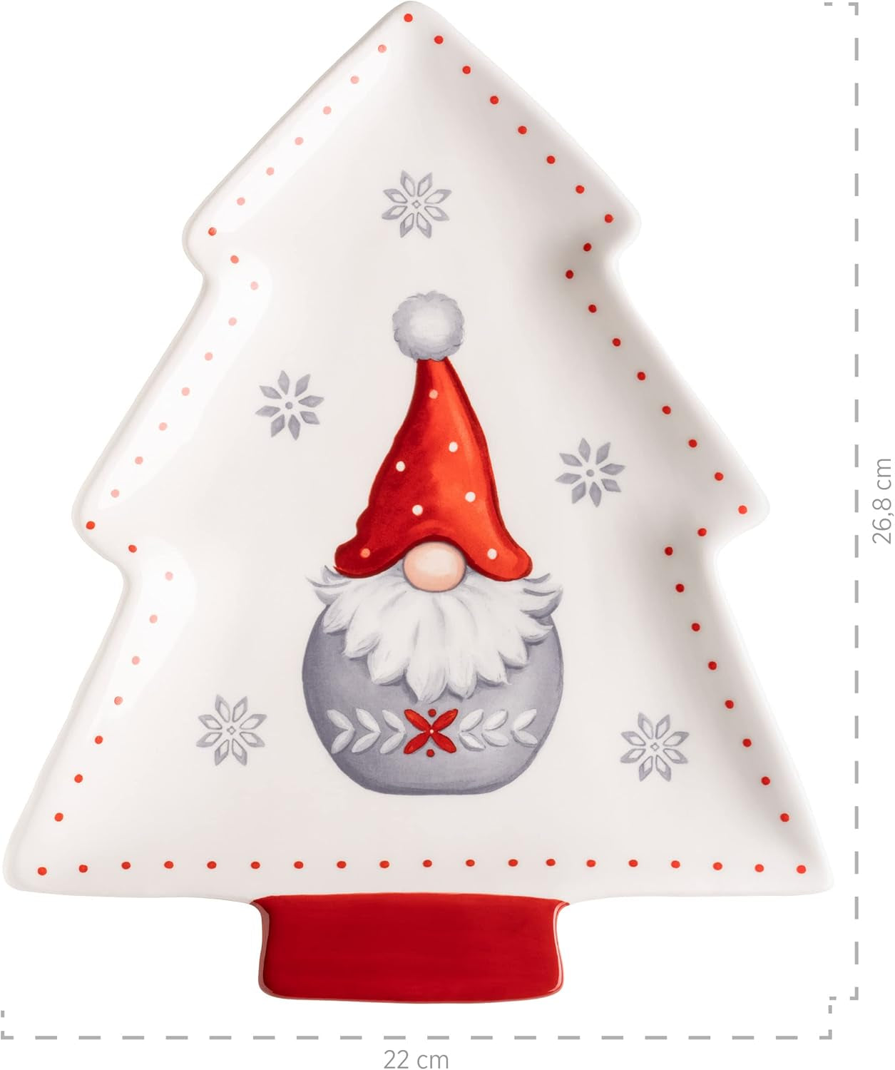 MĘSER 931974 Serie Aurela Weihnachtsteller 3er Set, 3 Weihnachtsgeschirr Teller als Plätzchenteller, Stollenplatte, Gebäckteller, Keksteller, Weihnachtsservice Geschirrset Weihnachten, Steingut