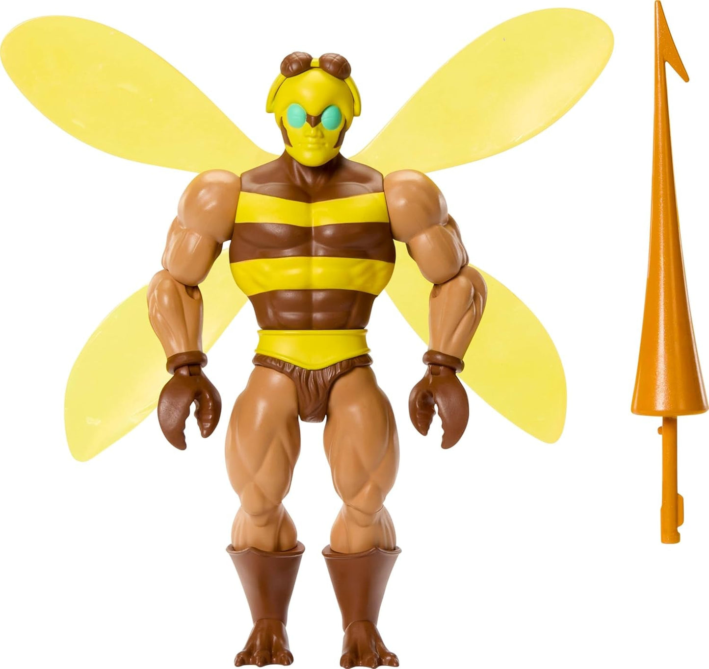 Masters of the Universe Origins Figurka Buzz-Off z kolekcji kreskówek, około 14 cm wzrostu, z telewizji z lat 80., Przywódca pszczół ze skrzydłami i okularami z oszczepem, JBM88 Figurki Naty Shop Domyślny tytuł