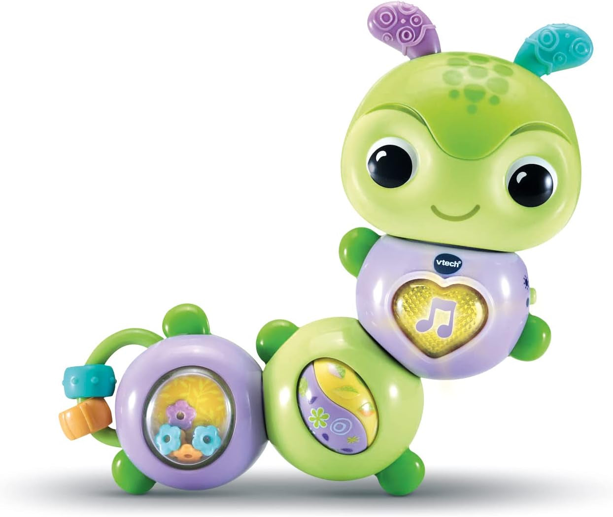 VTech Baby Spinning Fun Caterpillar - interaktywny dzwonek oraz mówiąca i śpiewająca zabawka motoryczna - na 6-24 miesiące zabawki dla dzieci Naty Shop domyślny tytuł
