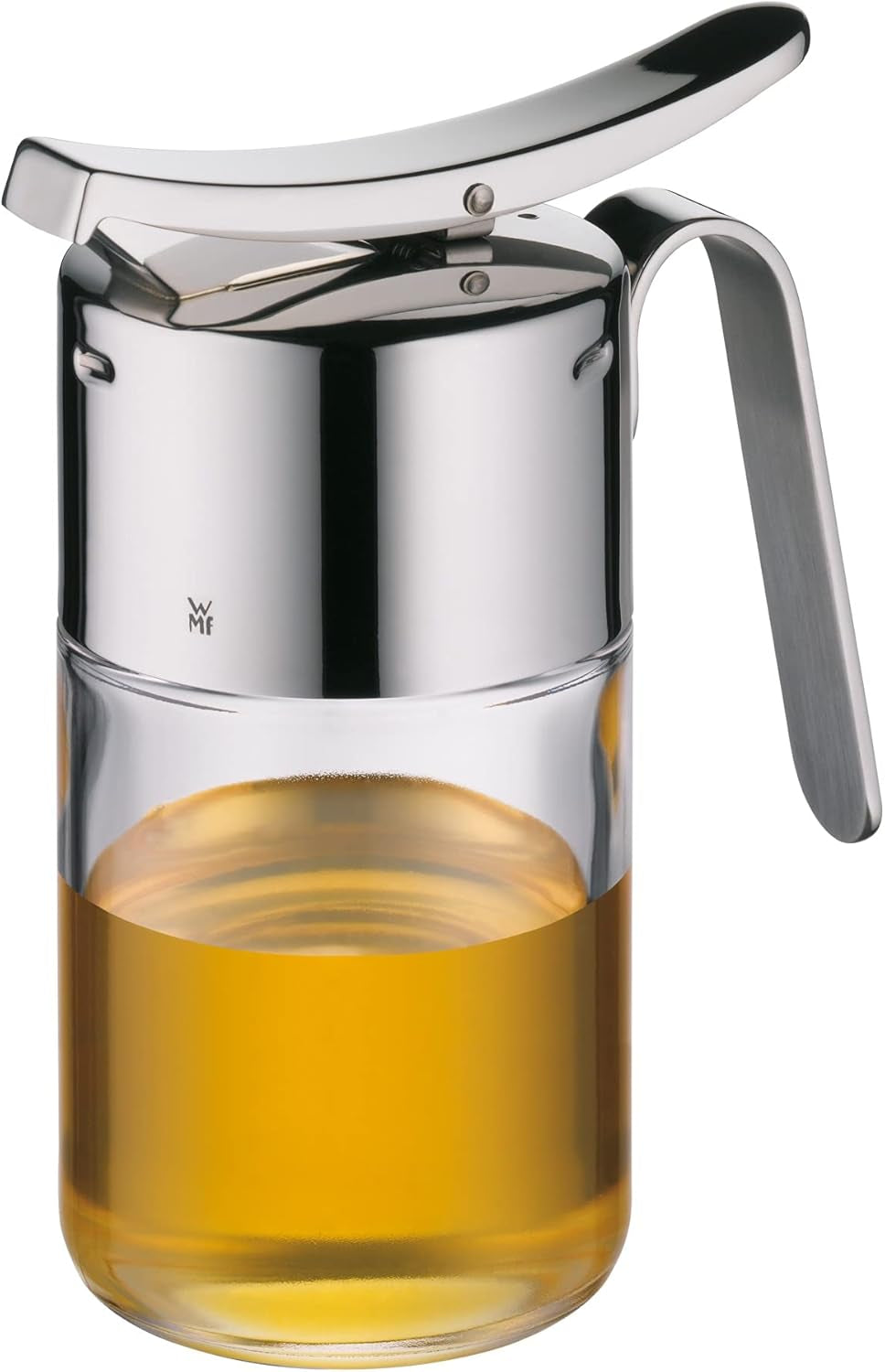 Dozownik syropu/miodu WMF Barista 240 ml, szklany słoik i pojemnik do przechowywania 1 l, wysokość 21,5 cm, słoik do przechowywania z pokrywką, pojemnik na ziarna kawy, słoik na płatki zbożowe, słoik do przechowywania żywności z dużym otworem do napełniania Pudełka do przechowywania żywności Naty Shop