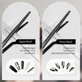 Nagel Pinsel 8 Stück Pinsel Für Gelnägel, Nageldesign Gel Pinsel Dotting Painting Line Pen Für Nagelack Żel Akryl Nagel Pinsel Zestaw do zdobienia paznokci Akryl Pinsel Fineliner Nägel Selber Machen