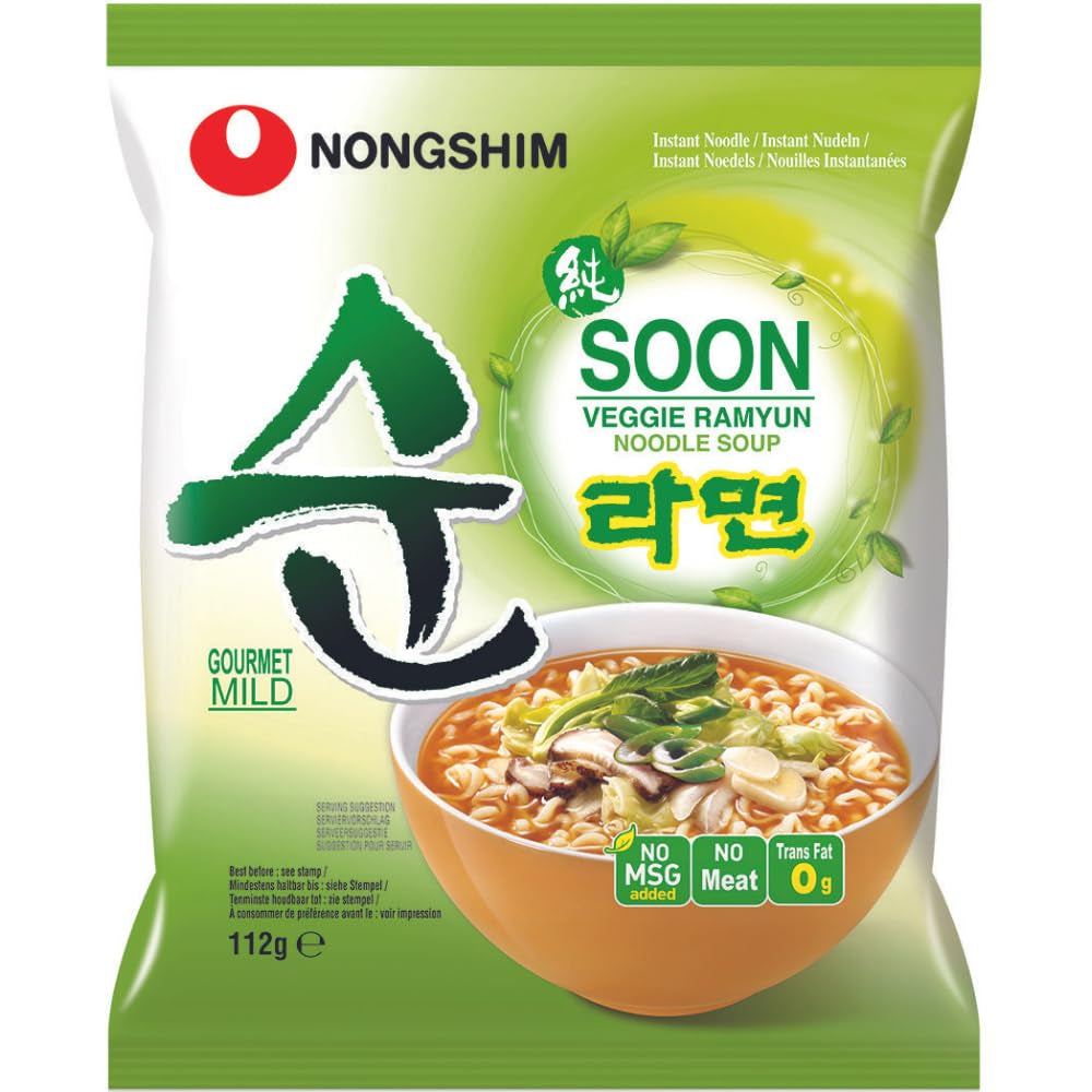 Nong Shim - Zupa Nudeln Instant Cup Soon Veggie - Opakowanie zbiorcze (12 X 67 GR)