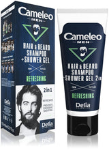 Cameleo Men - Płyn do mycia włosów dla mężczyzn przeciw wypadaniu włosów, 150 ml Pielęgnacja włosów Naty Shop Szampon i żel pod prysznic - 2 w 1