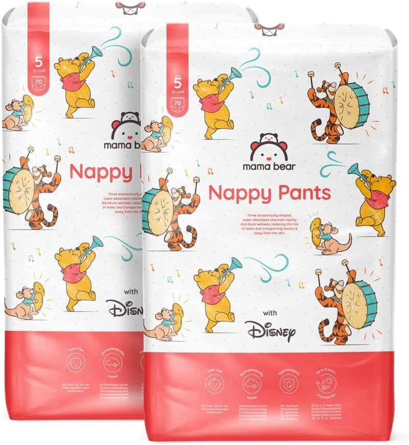 Marka Amazon: Mama Bear Disney Rozmiar 6 (15+ kg) - opakowanie miesięczne, białe, 120 sztuk (2 opakowania po 60)