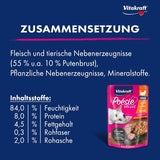 Vitakraft Poésie Délice, mokra karma dla kota, karma dla kota w sosie, z indykiem, opakowanie zbiorcze, bez dodatku cukru i zbóż (23 x 85g)
