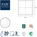 PAW - Serwetki 3-warstwowe (33 x 33 cm) I 20 sztuk I Idealne na urodziny, przyjęcia, wesela, komunie i święta I Kolorowe serwetki papierowe - Eleganckie Kwiaty I Kolor: Spokojny Ogród