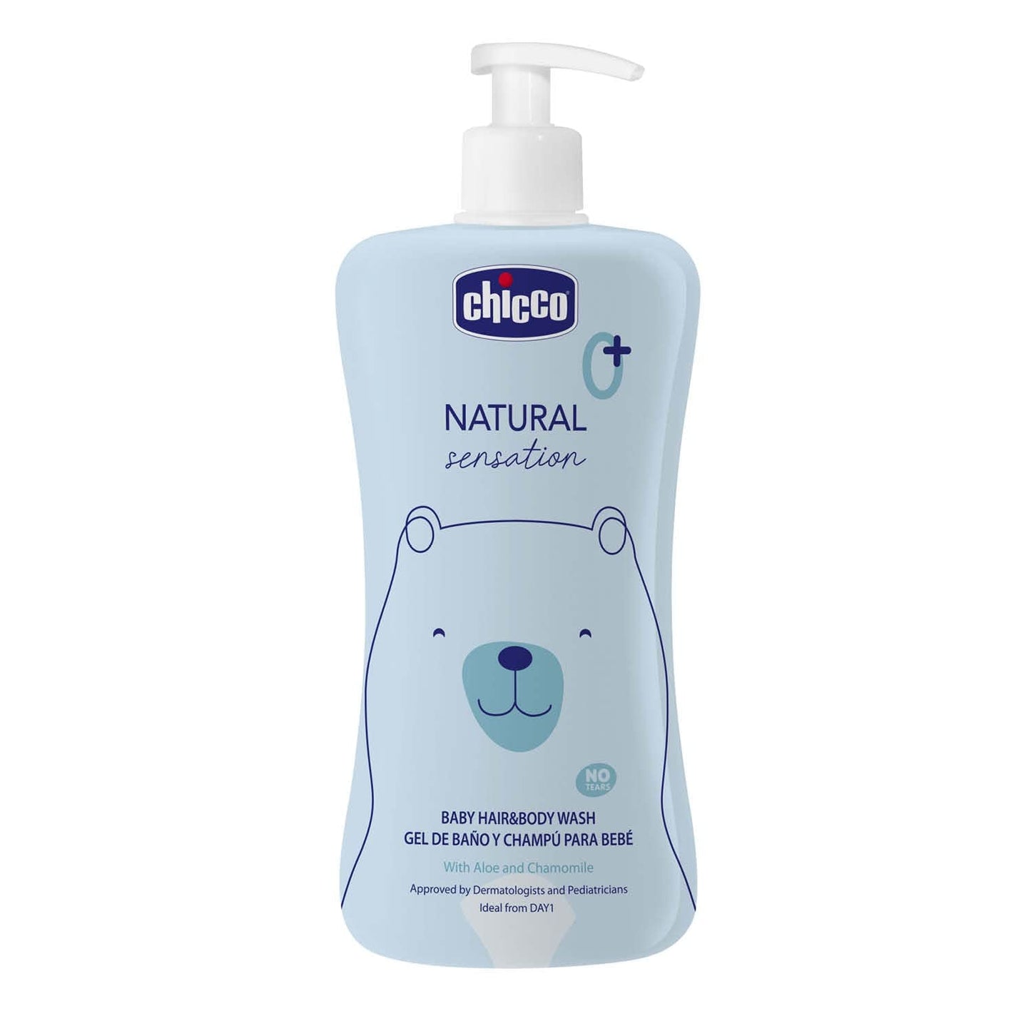 CHICCO NATURAL SENSATION - SZAMPON I KĄPIEL DLA DZIECI - BEZ NAPOJU, 200 ML Dzieci - Kąpiel i pielęgnacja Naty Shop 500 ml (1 opakowanie)