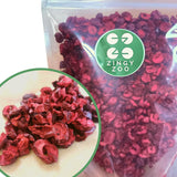 Liofilizowane gorzkie wiśnie | 100% naturalne kawałki owoców liofilizowanych Owoce suszone | Suszone gorzkie wiśnie | Liofilizowane gorzkie wiśnie | ZingyZoo Naty Kupuj produkty suszone 500 g